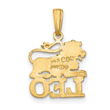 LEO Zodiac Charm Pendant in Real 10k Yellow Gold