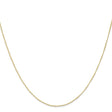 10K Yellow Gold 0.5 mm Curb Chain Necklace, Polished