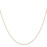 10K Yellow Gold 0.5 mm Curb Chain Necklace, Polished