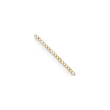 10K Yellow Gold 0.5 mm Curb Chain Necklace, Polished detail view