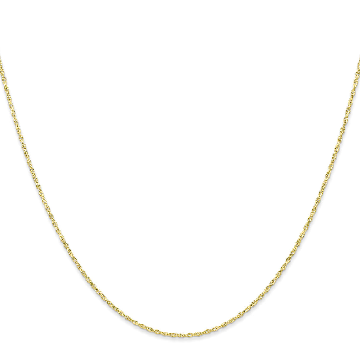 10K Yellow Gold 0.95 mm Polished Chain Necklace, Solid