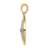 10k Multi-Tone Gold Compass Pendant, Nautical Star Medallion, Explorer Jewelry for Men or Unisex
