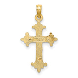 Crucifix Charm Pendant in Real 10k Multi-Tone Gold