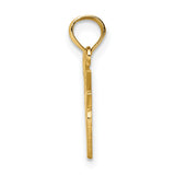 10k Yellow Gold Lady Officer Pendant, Military Pride Law Enforcement Charm for Women