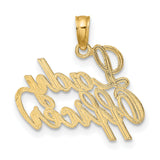 10k Yellow Gold Lady Officer Pendant, Military Pride Law Enforcement Charm for Women