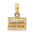 10k Two-Tone Gold Jesus Behind Bars Pendant, Christian Religious Theme