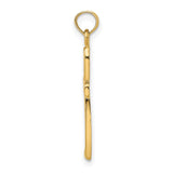 Filigree Cross Charm Pendant in Real 10k Multi-Tone Gold