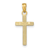 10k Yellow Gold Cross Pendant with Sleek Minimalist Design, Unisex Religious Jewelry