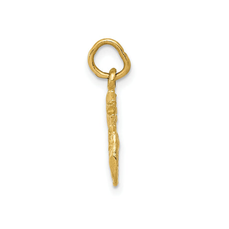 10k Yellow Gold Pineapple Pendant Charm with Tropical Fruit Design