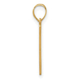 Class Of 2024 Rally Flag Graduation Charm Pendant in Real 10k Yellow Gold
