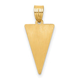 Class Of 2024 Rally Flag Graduation Charm Pendant in Real 10k Yellow Gold
