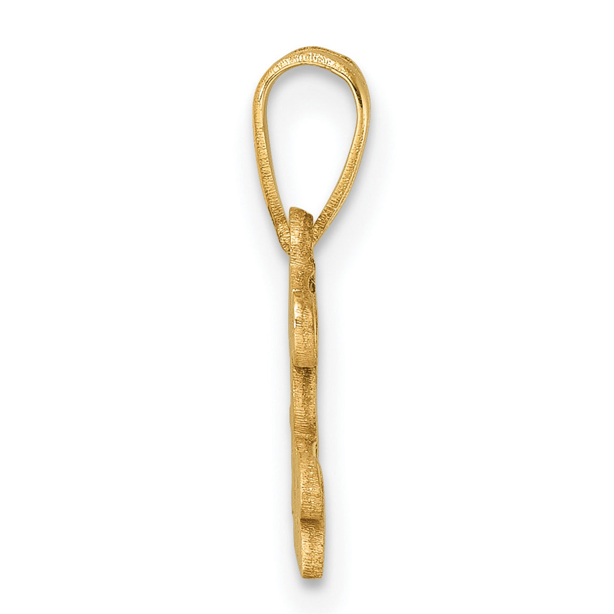Block CLASS OF 2024 Charm Pendant in Real 10k Yellow Gold