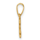 Block CLASS OF 2024 Charm Pendant in Real 10k Yellow Gold