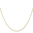 10K Yellow Gold 1.15 mm Polished Chain Necklace, Solid