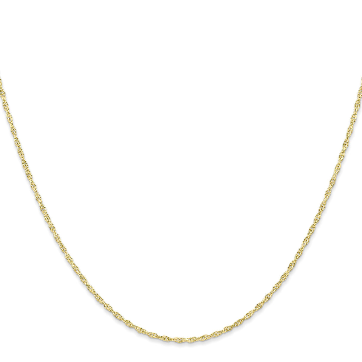 10K Yellow Gold 1.15 mm Polished Chain Necklace, Solid