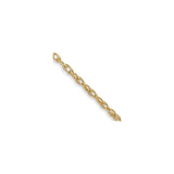 10K Yellow Gold 1.15 mm Polished Chain Necklace, Solid detail view