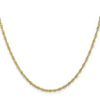 10K Yellow Gold 1.7 mm Singapore Chain Necklace, Polished