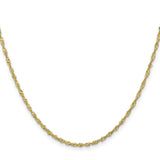10K Yellow Gold 1.7 mm Singapore Chain Necklace, Polished