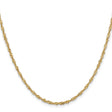 10K Yellow Gold 2 mm Singapore Chain Necklace, Polished