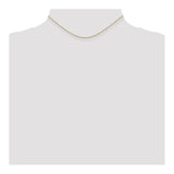10K Yellow Gold 0.8 mm Rope Chain Necklace, Polished detail view