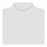 10K Yellow Gold 1.1 mm Singapore Chain Necklace, Polished detail view