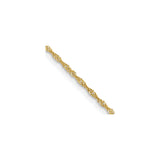 10K Yellow Gold 1.1 mm Singapore Chain Necklace, Polished detail view