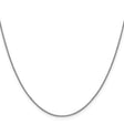 10K White Gold 0.9 mm Box Chain Necklace, Polished