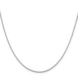 10K White Gold 0.95 mm Box Chain Necklace, Polished