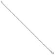 10K White Gold 0.95 mm Box Chain Anklet, Polished