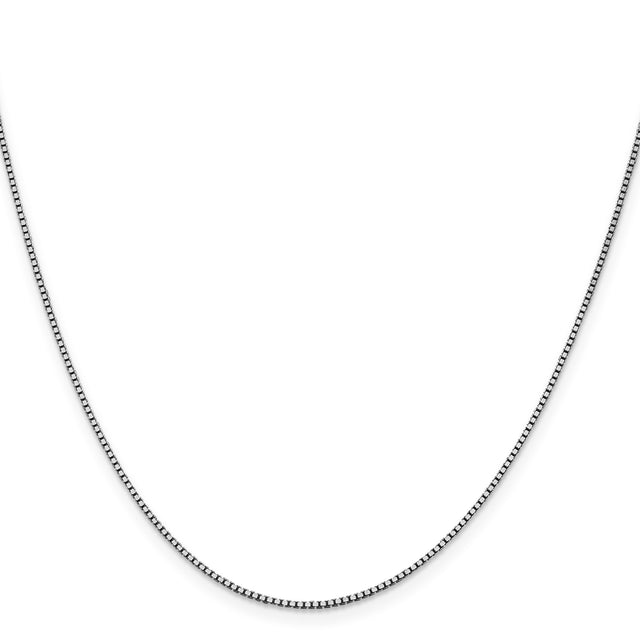 10K White Gold 1.05 mm Box Chain Necklace, Polished