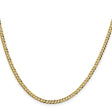 10K Yellow Gold 3.1 mm Polished Chain Necklace, Solid