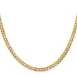 10K Yellow Gold 4.7 mm Polished Chain Necklace, Solid