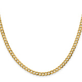 10K Yellow Gold 4.7 mm Polished Chain Necklace, Solid