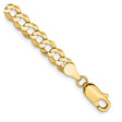 10K Yellow Gold 4.7 mm Polished Chain Anklet, Solid