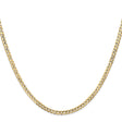 10K Yellow Gold 3 mm Curb Chain Necklace, Polished