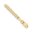 10K Yellow Gold 3 mm Curb Chain Bracelet, Polished