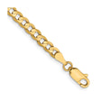 10K Yellow Gold 3.8 mm Curb Chain Anklet, Polished