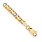 10K Yellow Gold 3.8 mm Curb Chain Anklet, Polished