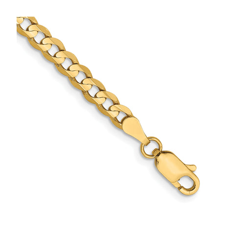 10K Yellow Gold 3.8 mm Curb Chain Bracelet, Polished