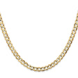 10K Yellow Gold 4.5 mm Curb Chain Necklace, Polished
