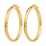 10k Yellow Gold Hoop Earrings, Italian Made Round Design with Polished Finish, Lightweight Jewelry