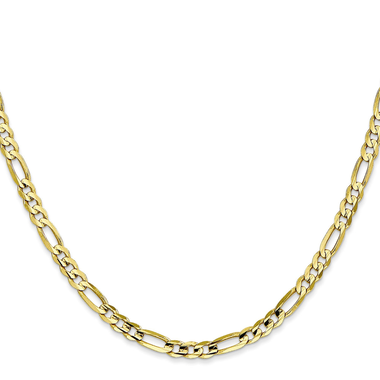 10K Yellow Gold 4 mm Figaro Chain Necklace, Polished