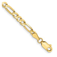 10K Yellow Gold 4 mm Figaro Chain Anklet, Polished