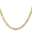 10K Yellow Gold 4.5 mm Figaro Chain Necklace, Polished