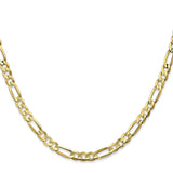 10K Yellow Gold 4.5 mm Figaro Chain Necklace, Polished