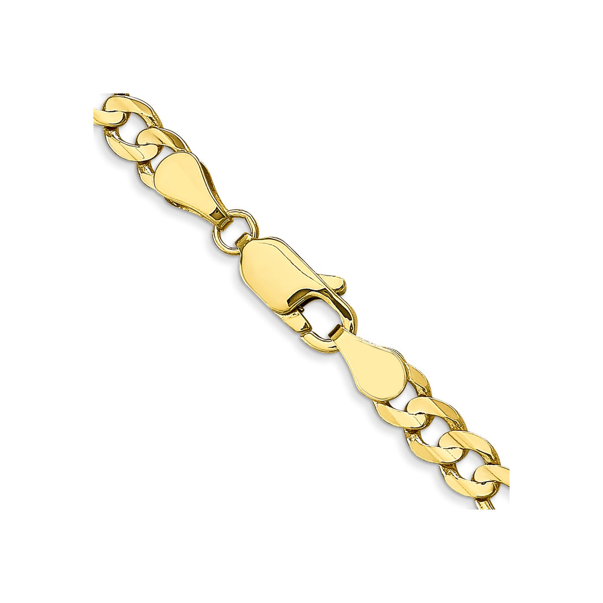 10K Yellow Gold 4.5 mm Figaro Chain Necklace, Polished alternate angle