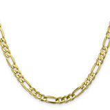 10K Yellow Gold 5.5 mm Figaro Chain Necklace, Polished