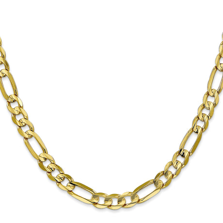 10K Yellow Gold 6 mm Figaro Chain Necklace, Polished