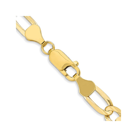 10K Yellow Gold 6 mm Figaro Chain Necklace, Polished alternate angle