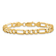 10K Yellow Gold 6 mm Figaro Chain Anklet, Polished